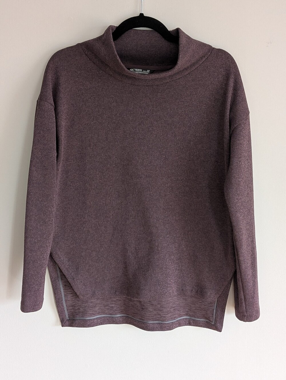Arc'teryx Estella Funnel Neck Sweater Heathered Plum Fleece Pullover Size S